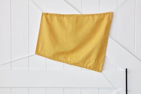 Vela ombreggiante in lino giallo senape