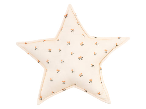 Cuscino stella in mussola con ciliegie
