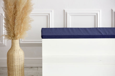 Cuscino per seduta per Ikea TROFAST lino blu blu scuro