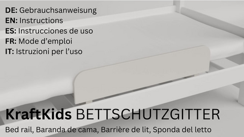 Barriera letto, protezione antifuga - blu petrolio - sonno sicuro per i bambini - altezza regolabile - facile da montare (copia)