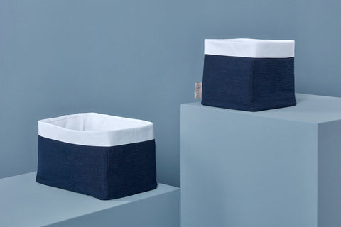 Cesto in mussola blu scuro ancoraggio