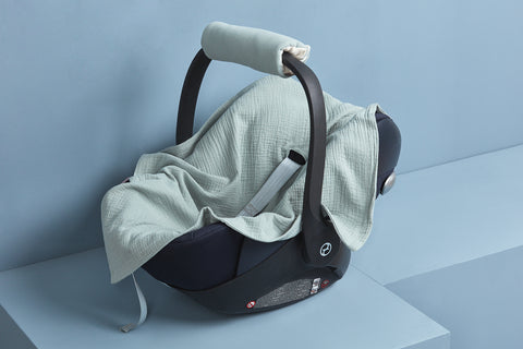 Coperta per seggiolino estivo in mussola menta