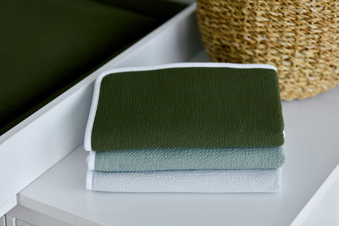 Materassino per fasciatoio doppio crepe verde verde autunnale