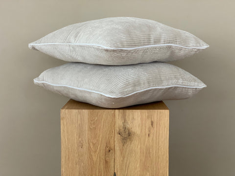 Fodera per cuscino cordoncino largo beige tortora