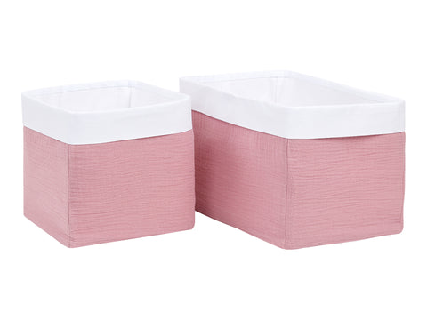 Cesto in mussola rosa
