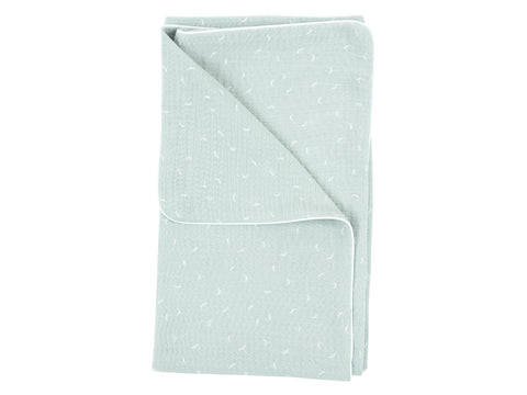 Coperta per bebè in mussola con denti di leone alla menta