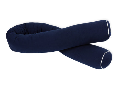 Bordo fasciatoio in mussola blu scuro