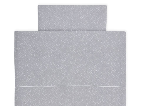 Set biancheria da letto in mussola pois grigi