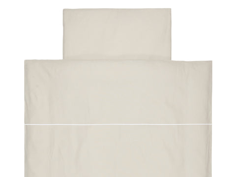 Set biancheria da letto in lino marrone naturale