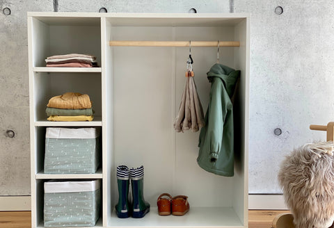 Armadio per bambini Montessori, bianco