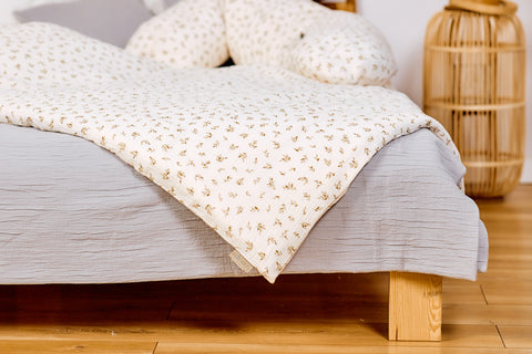 Set biancheria da letto rami di mussola marrone