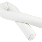 Die KraftKids GmbH Wickeltischrolle Leinen leicht grünes Weiß ist auf einem schlichten weißen Hintergrund mit einem langen, zart grünlich-weißen Leinenmuster abgebildet.