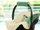 Babydecke für Babyschale Winter aus Doppelkrepp – Doppelkrepp Grün Jade, Anwendung