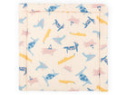 Wickelauflage Musselin – Zoe´s Dinosaurier auf Beige, Vorderseite
