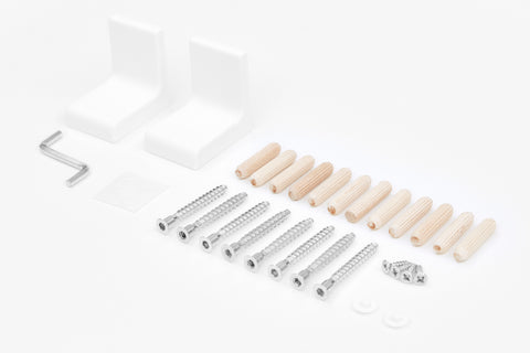 Rivestimento fasciatoio bianco adatto per cassettiera GULLABERG 168 cm con pannelli laterali di copertura