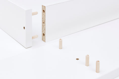 Rivestimento fasciatoio bianco adatto per cassettiera GULLABERG 168 cm con pannelli laterali di copertura