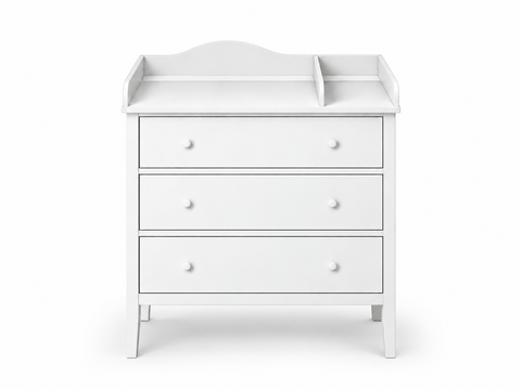 Piano fasciatoio per GULLABERG 99 cm – XXL, bianco, con divisorio