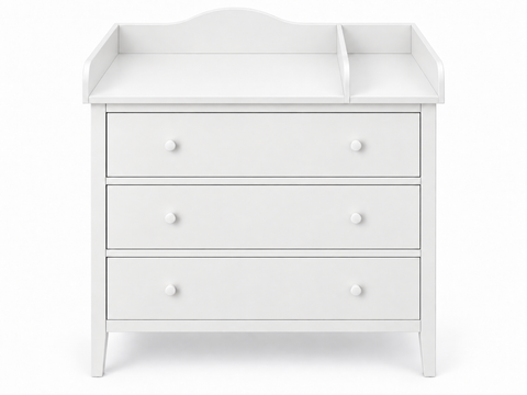 Piano fasciatoio per GULLABERG 99 cm – XXL, bianco, con divisorio