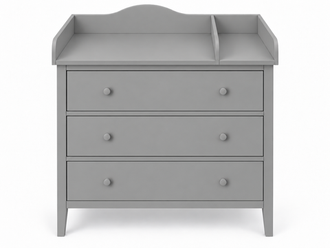 Piano fasciatoio per GULLABERG 99 cm – XXL, grigio, con scomparto divisorio