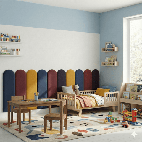 Pannello a parete arrotondato lino