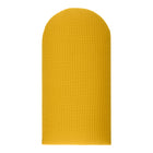 Eine gelbe, strukturierte KraftKids Wandpaneel abgerundete Waffel Piqué mit abgerundeten oberen Kanten ist auf einem weißen Hintergrund dargestellt.