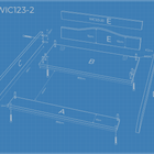 Montageanleitung im Blaudruck für KraftKids Wickelaufsatz weiß, kompatibel mit schmalen MALM-Kommoden mit 3 oder 4 Schubladen (gebogen oder gerade), mit beschrifteten Teilen, Schrauben, Bolzen und Kontaktinformationen in der rechten unteren Ecke.