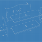 Montageanleitung für die Kindersitzbank weiß mit Sitzauflage von KraftKids. Die Teile A-E und Schrauben sind mit Maßen und Platzierungsdiagrammen dargestellt. Die Kontaktdaten von KraftKids sind in der rechten unteren Ecke zu finden.
