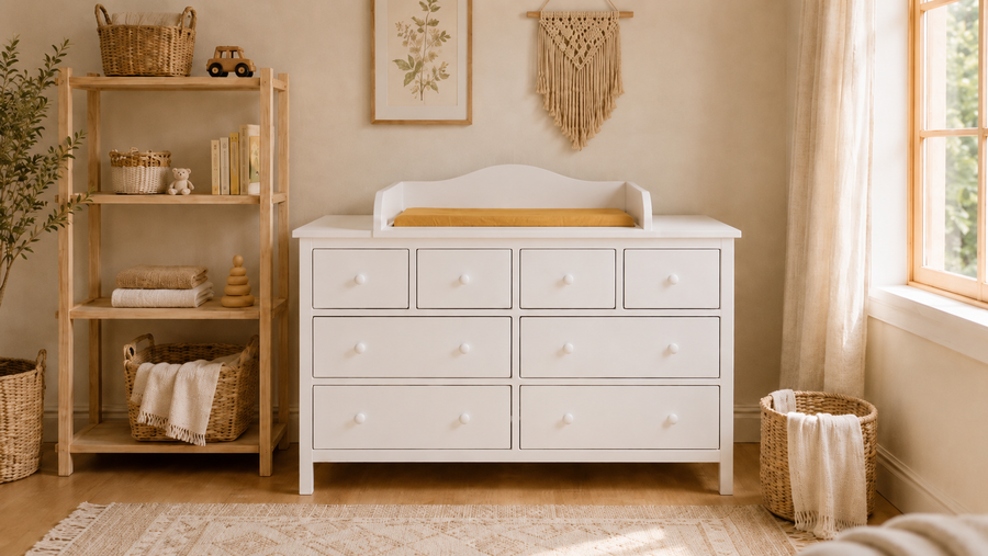 Rivestimento fasciatoio bianco adatto per cassettiera GULLABERG 168 cm con pannelli laterali di copertura