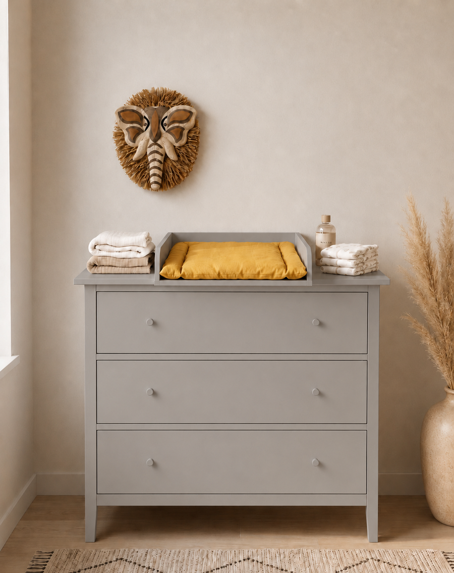 Piano fasciatoio grigio adatto per comò GULLABERG con 3 cassetti (99 cm)