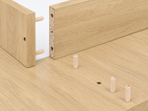 Piano fasciatoio per comò ANKARUDDEN con 6 cassetti e 2 cassetti interni – effetto rovere – superficie per il cambio 78 × 78 cm