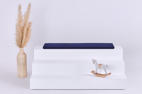 Cuscino per seduta per Ikea TROFAST mussola blu scuro