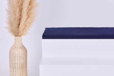 Cuscino per seduta per Ikea TROFAST mussola blu scuro
