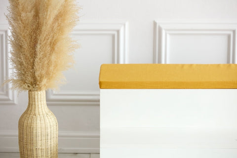 Copriseduta per Ikea TROFAST lino giallo senape