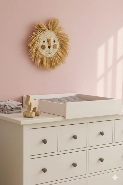 Wickelaufsatz bianco per fasciatura trasversale adatto per comò HEMNES larghi e stretti
