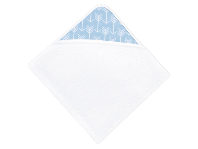 Asciugamano con cappuccio frecce bianche su blu