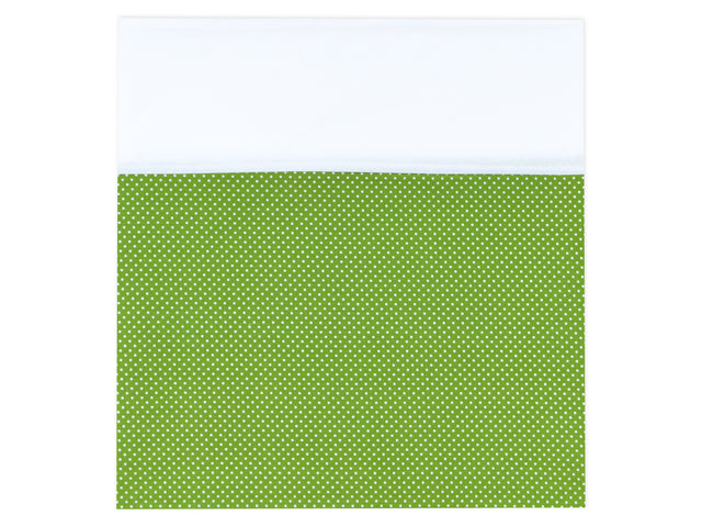 Stilltuch Uniweiss weiße Punkte auf Grün