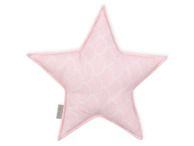 Cuscino stella semicerchi bianchi su rosa pastello