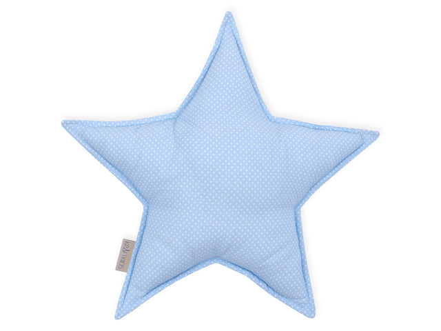 Cuscino stella puntini bianchi su azzurro