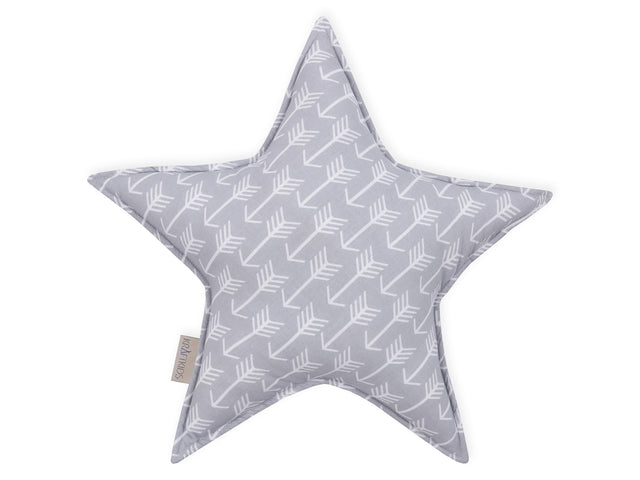 Cuscino stellare frecce bianche su grigio