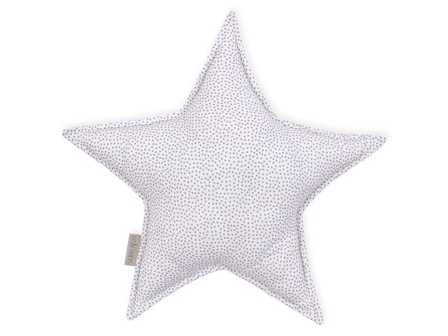 Cuscino stella punti irregolari grigi su bianco