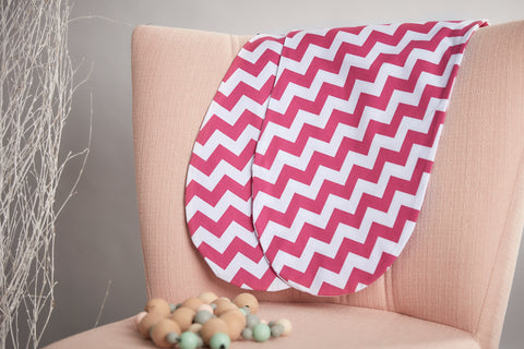 Copricuscino allattamento chevron magenta