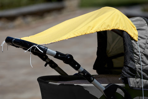 Tenda da sole puntini bianchi su giallo