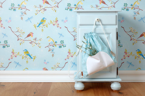 Borsa da palestra semicerchi bianchi su menta pastello