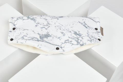 Manicotto per passeggino in marmo bianco