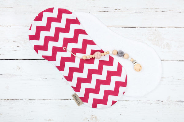 Panno per ruttino Chevron magenta