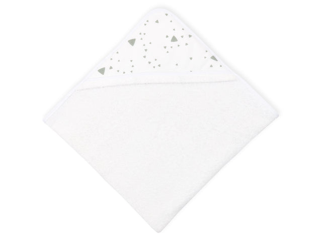 Asciugamano con cappuccio triangoli arrotondati di colore grigio