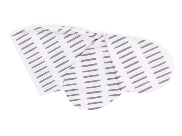 Fodera per cuscino da allattamento linee grigie su bianco