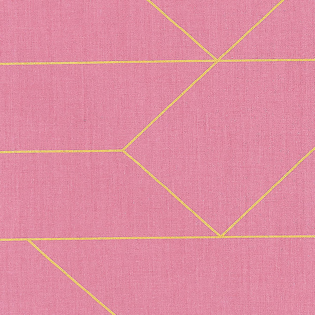 Tessuto linee dorate su rosa
