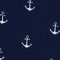 Mussola blu scuro con ancore