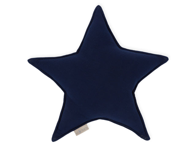 Cuscino stella in mussola blu scuro